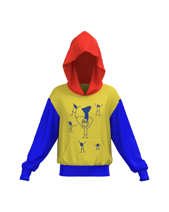 Unisex Stick Man Hoodie Phygital Twin