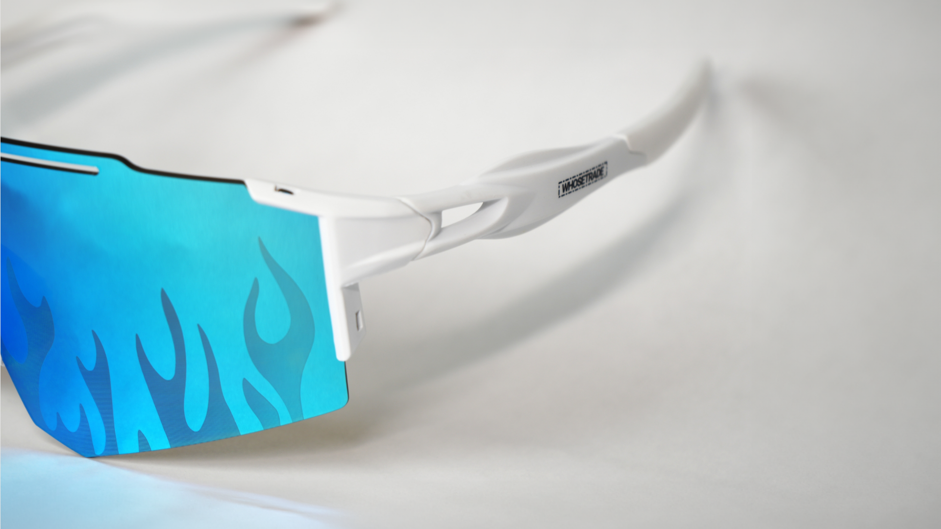 Flaming blue tactical sunglasses