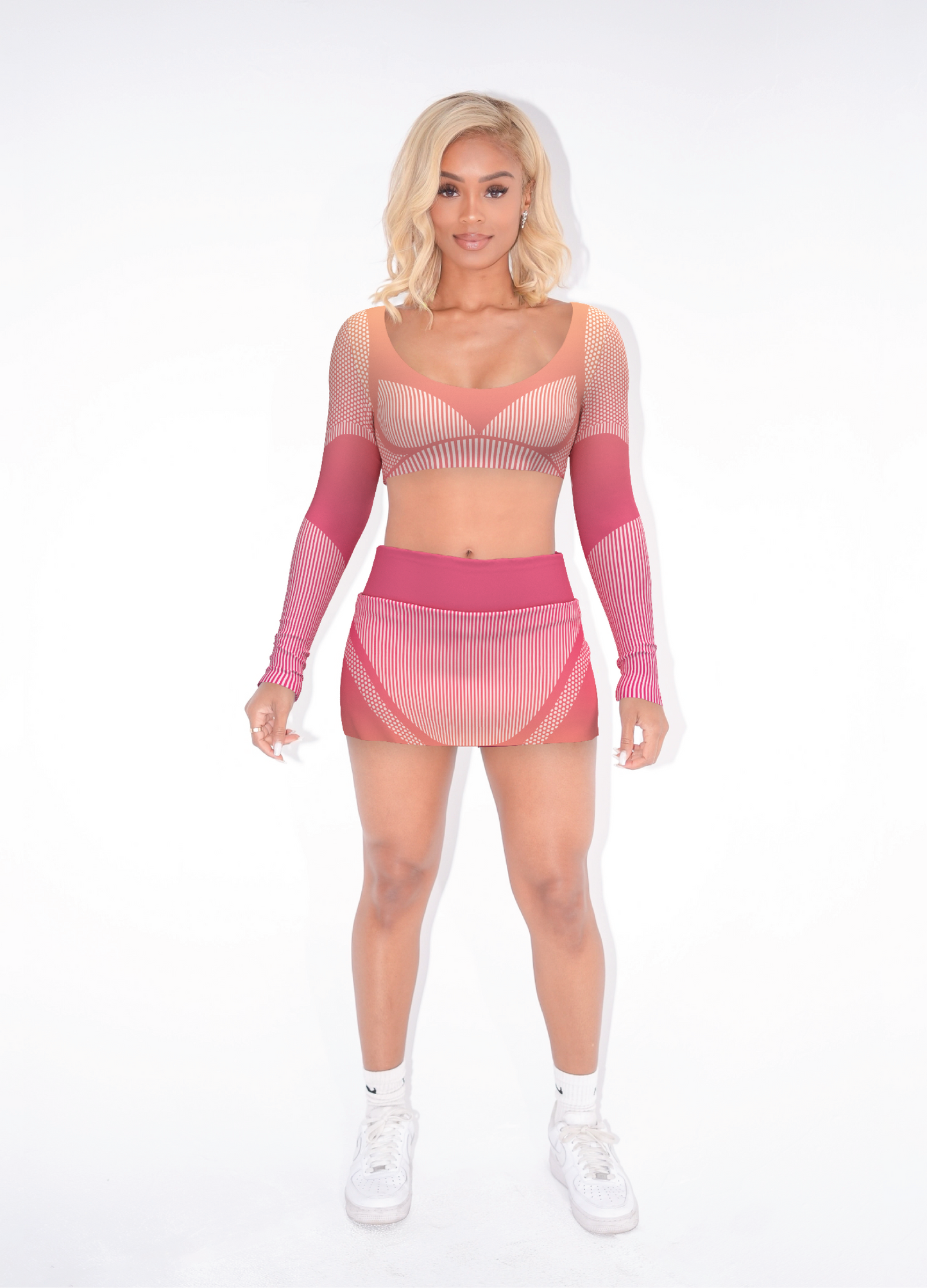 Miami Tennis Matching Skirt and Bra Top